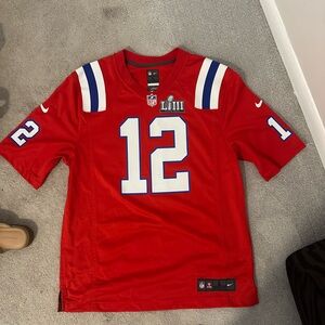 Red Tom Brady Patriots Jersey Super Bowl LIII